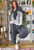 Lagen Shelby Barrel Pant Charcoal 